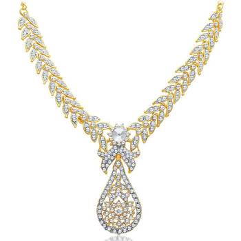 Brilliant Gold Plated Austrian Stone Necklace Set For Women 2