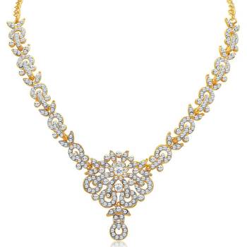 Luxurious Gold Plated Austrian Stone Necklace Set For Women 3