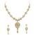 Glistening White Stone Gold Plated Princess Style Necklace Set For Women