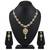 Glistening White Stone Gold Plated Princess Style Necklace Set For Women