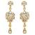 Glistening White Stone Gold Plated Princess Style Necklace Set For Women