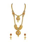 Enchanting Gold Plated Opera Style Necklace Set For Women