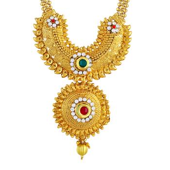 Enchanting Gold Plated Opera Style Necklace Set For Women 3