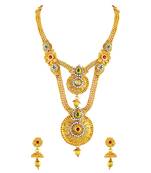 Beguiling Gold Plated Opera Style Necklace Set For Women