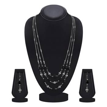 Traditional Oxidised Opera Style Necklace Set For Women 2