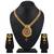 Designer White Stone Gold Plated Matinee Style Necklace Set For Women