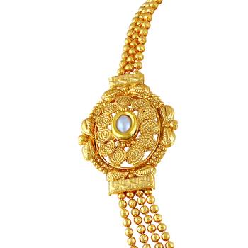Traditional Jewellery Set Gold Plated Rope Style Necklace Set For Women 3