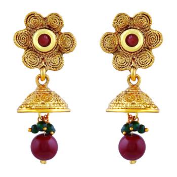 Traditional Gold Plated Rope Style Necklace Set For Women 4