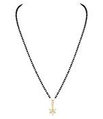 Stunning Fancy Gold Plated White Stone Mangalsutra For Women