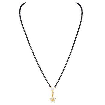 Amazing Fancy Gold Plated White Stone Mangalsutra For Women 1