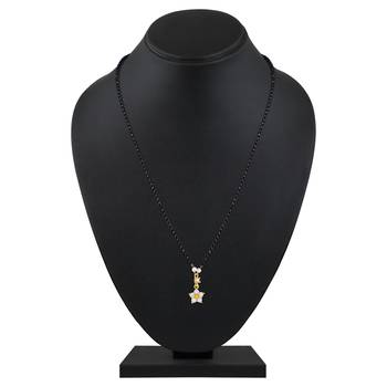 Amazing Fancy Gold Plated White Stone Mangalsutra For Women 2
