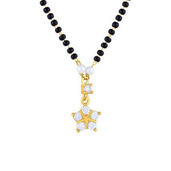 Amazing Fancy Gold Plated White Stone Mangalsutra For Women 3