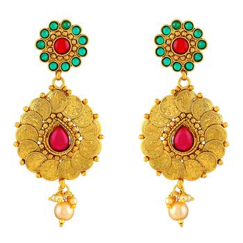 Laxmi Coin Traditional Gold Plated Rope Style Necklace Set For Women 4