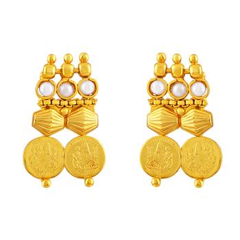 Stunning Laxmi Coin Traditional Gold Plated Choker Style Necklace Set For Women 4