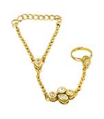 Lavish Gold Plated Designer Hathphool For Women