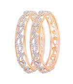 Bewitching Gold Plated Fancy Stone Bangle Set For Women