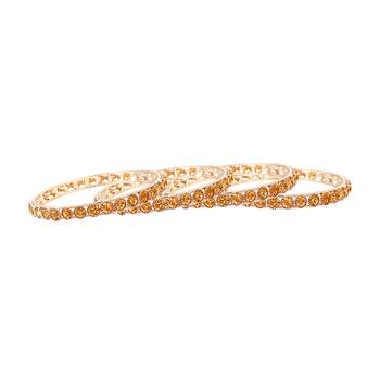 Fabulous Gold Plated Lct Stone Set Of 4 Bangles For Women 2