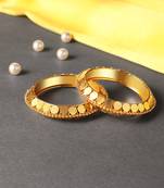 Youthful Laxmi Coin Gold Plated Bangle Set For Women