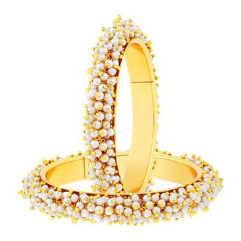 Resplendent Gold Plated Bangle Set For Women 2
