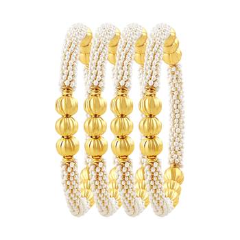 Incredible Gold Plated Set Of 4 Bangles For Women 1