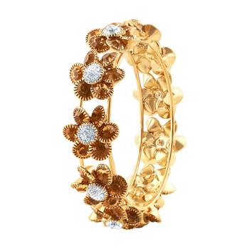 Astonish Party Wear Gold Plated Lct Stone Kada For Women 1