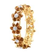 Astonish Party Wear Gold Plated Lct Stone Kada For Women