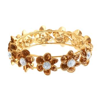 Astonish Party Wear Gold Plated Lct Stone Kada For Women 2