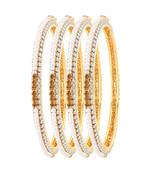 Graceful Gold Plated Lct Stone Set Of 4 Bangles For Women