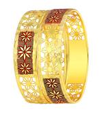 Fine Flower Work Gold Plated Bangle For Women