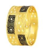 Intricately Flower Design Gold Plated Bangle For Women