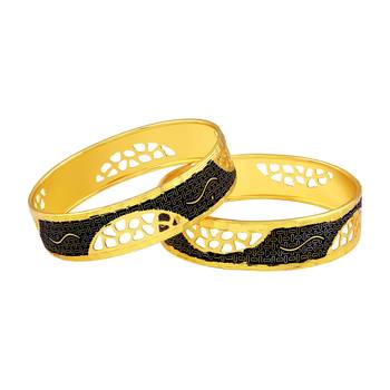 Gold Plated Meena Work Bangles for Women 2