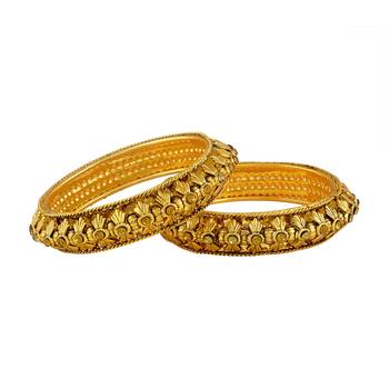 Incredible Traditional Gold Plated Lct Stone Bangles For Women 2
