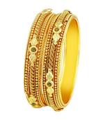 Marvellous Traditional Gold Plated Lct Stone Bangles For Women