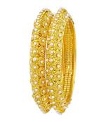 Glimmery Traditional Gold Plated Bangles For Women