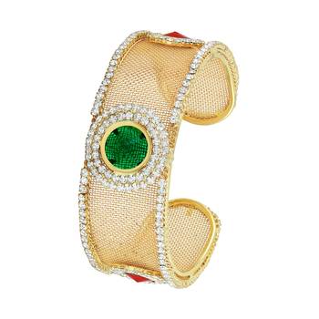 Delightful Fancy Gold Plated White Stone Kada For Women 1