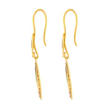 Wavy Hanging Gold Plated Earring For Women 2