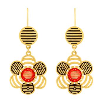Ethnic Hanging Gold Plated Earring For Women 1