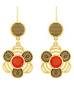 Ethnic Hanging Gold Plated Earring For Women