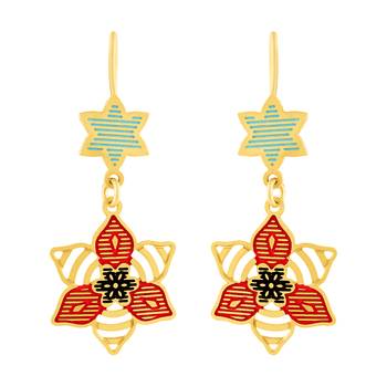 Royal Hanging Gold Plated Earring For Women 1