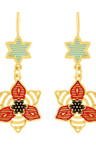 Royal Hanging Gold Plated Earring For Women
