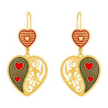 Shimmering Hanging Gold Plated Earring For Women 1
