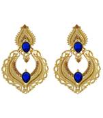 Traditionally Pear Shape Gold Plated Drop Earring For Women