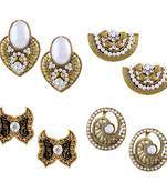 Splendid Stud Gold Plated Combo Of 4 Earring For Women