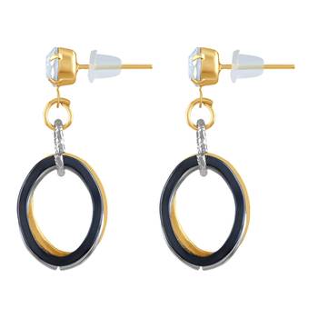 Modern White Stone Gold Plated Dangle Earring For Women 2