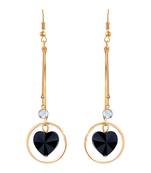 Stylish White Stone Gold Plated Drop Earring For Women