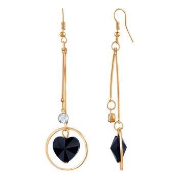 Stylish White Stone Gold Plated Drop Earring For Women 3