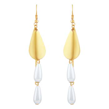 Pretty Gold Plated Drop Earring For Women 1