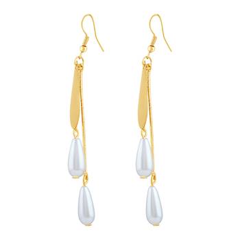 Pretty Gold Plated Drop Earring For Women 2