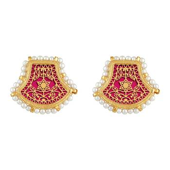 Ethnic Gold Plated Stud Earring For Women 1