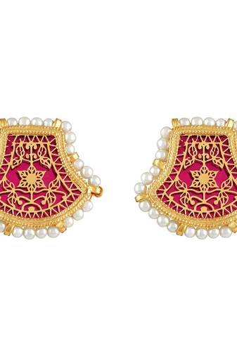 Ethnic Gold Plated Stud Earring For Women